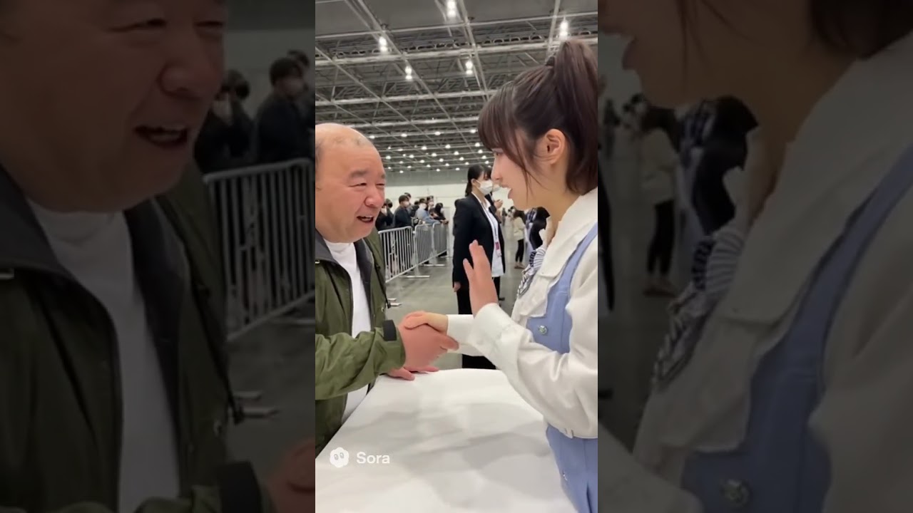 握手会迷惑おじさん　アイドルの握手会に迷惑なおじさんがいたんですよー。なーにーやっちまったな男は黙って