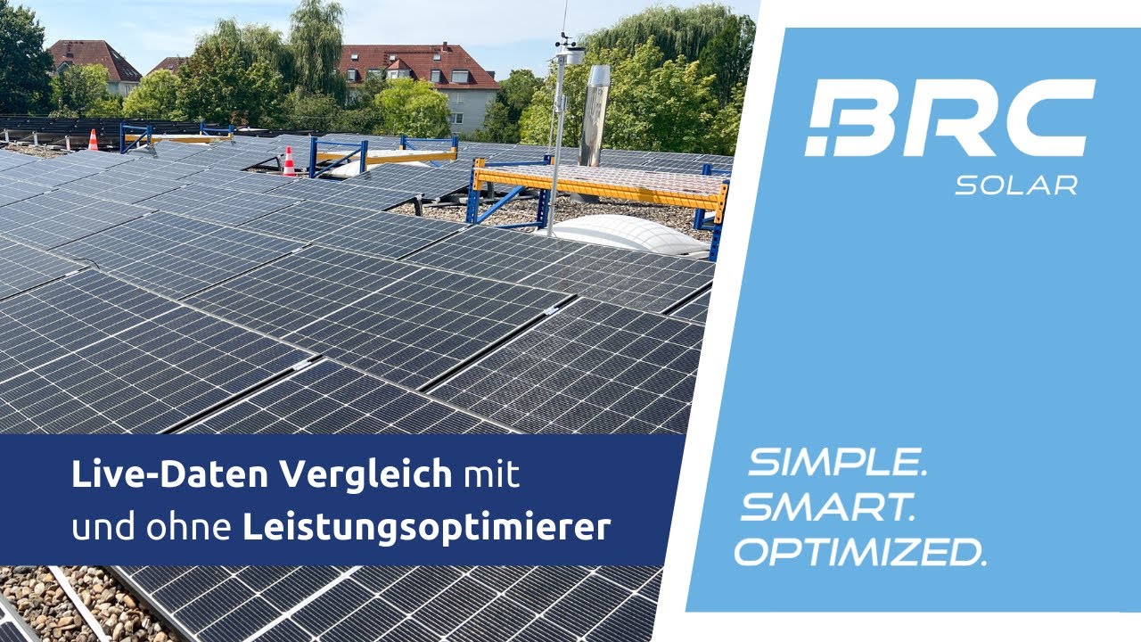 Live-Daten Vergleich mit und ohne Leistungsoptimierer – BRC Solar