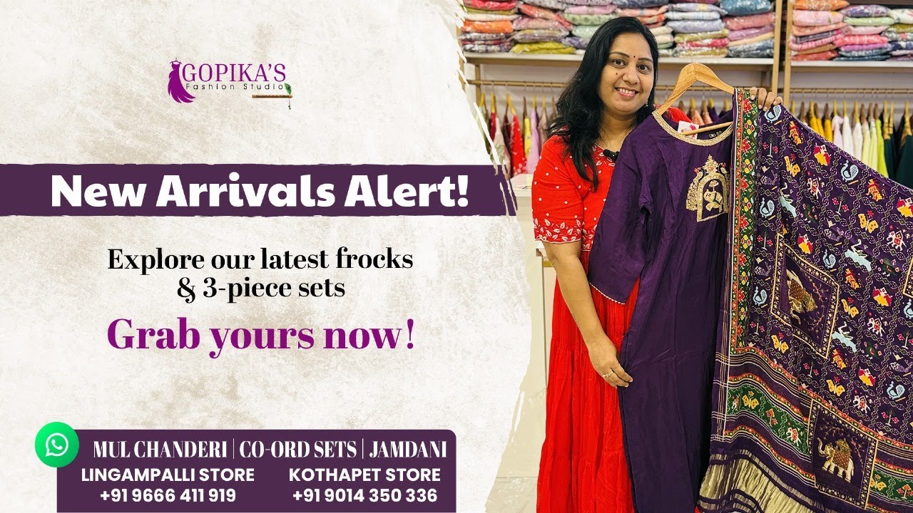 New Arrivals at Gopika Fashion Studio | Best Frocks & 3-Piece Sets Collection in Hyderabad #fashion