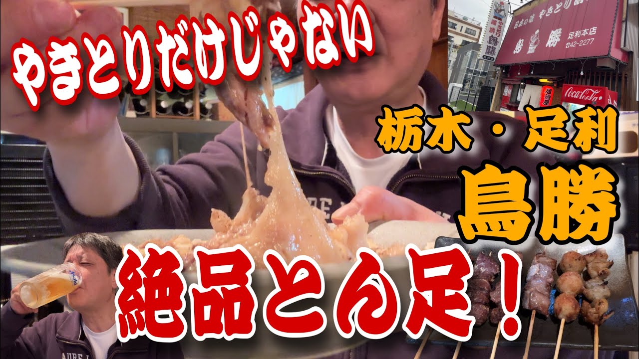老舗のやきとり屋さんの絶品とん足で呑る‼️【栃木・足利　鳥勝】