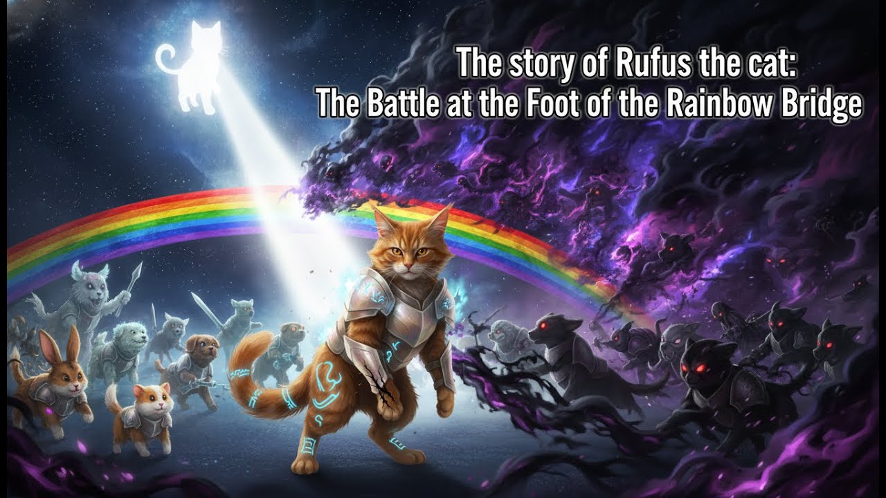 The story of Rufus the cat: The Battle at the Foot of the Rainbow Bridge - Epic Sacrifice