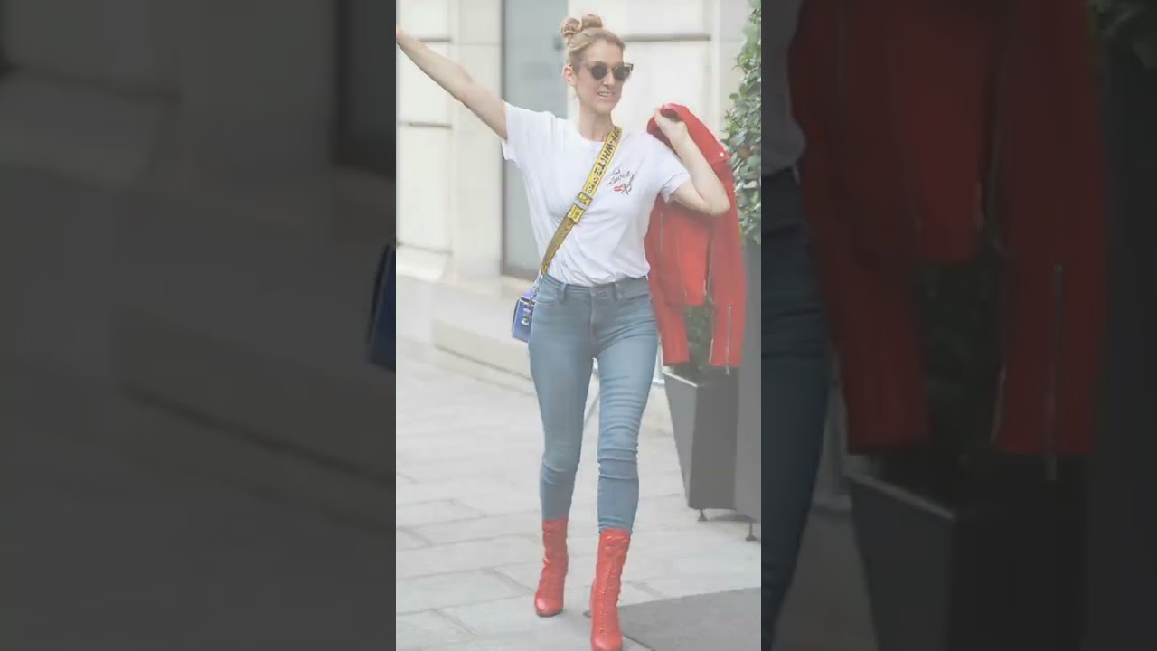 C&eacute;line Dion'street style#fashion #celebrity #shorts