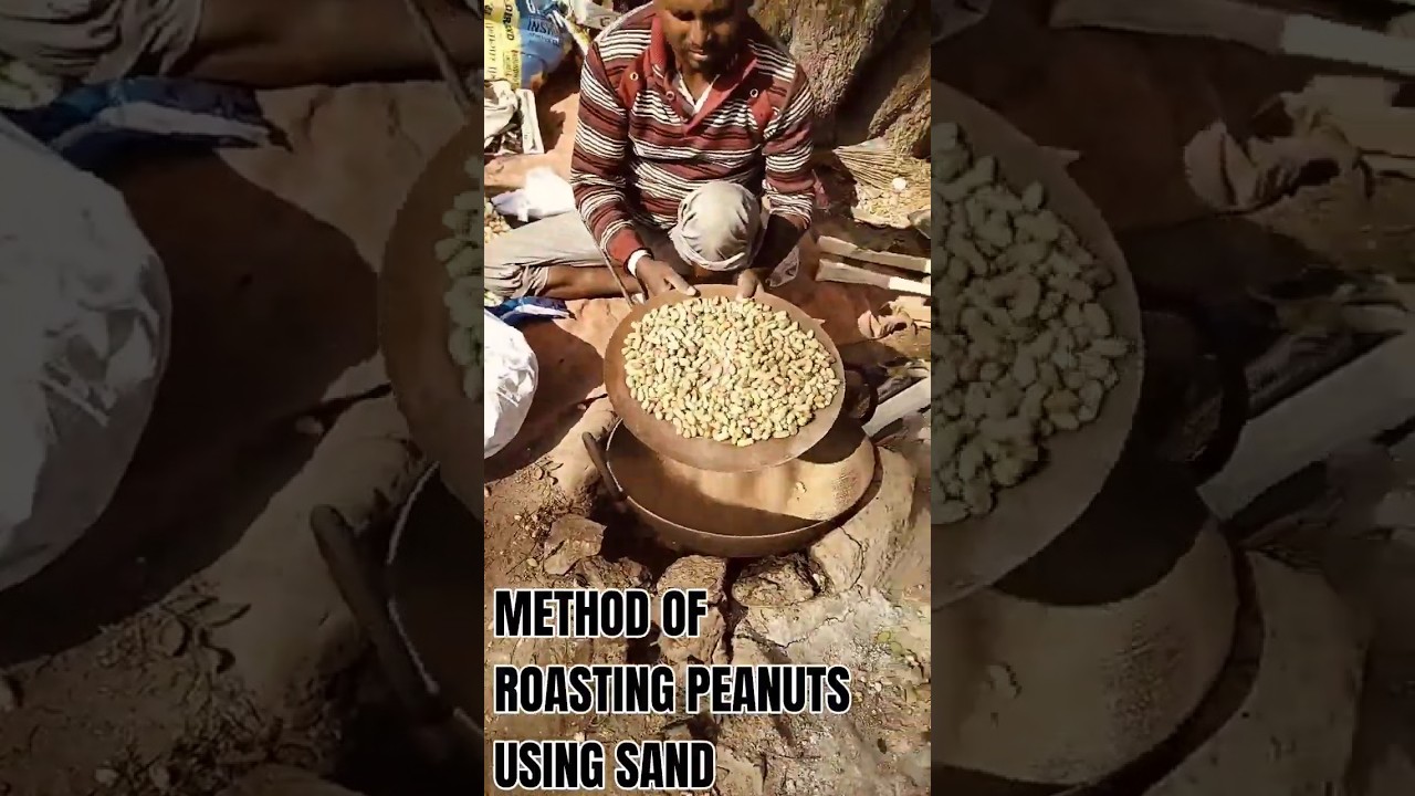 #Method of roasting peanuts using sand@Amazing World Views