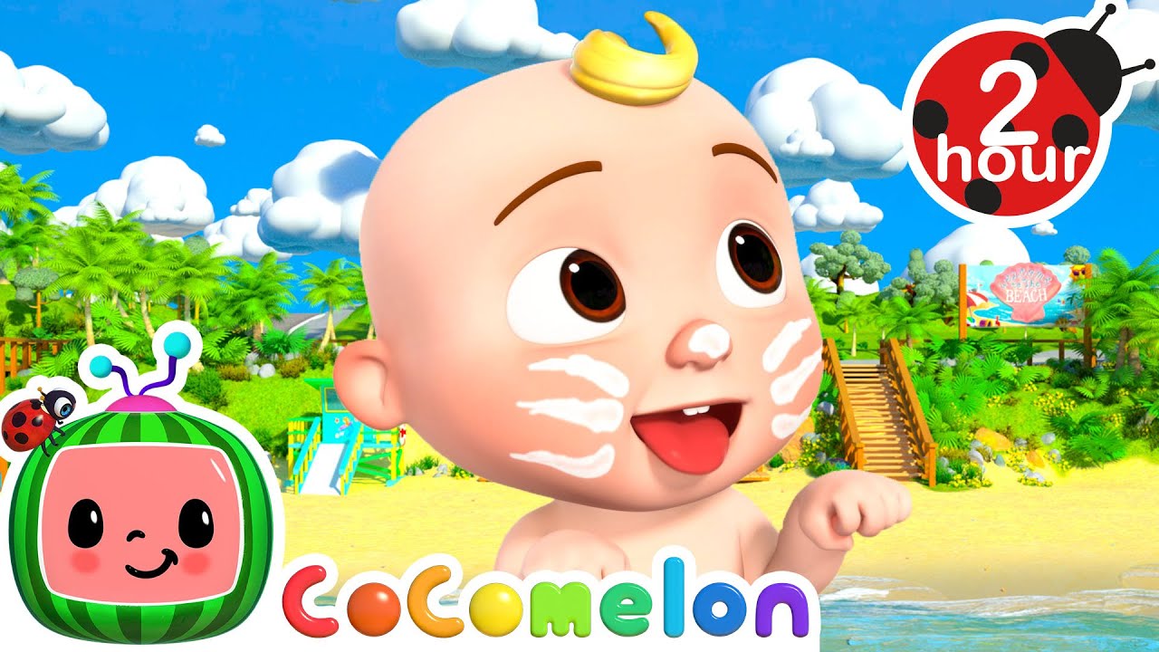 Sunny Day, Safe Play: Learning Sunscreen Safety | Cocomelon  | Family Time! 👨‍👩‍👦 | MOONBUG KIDS