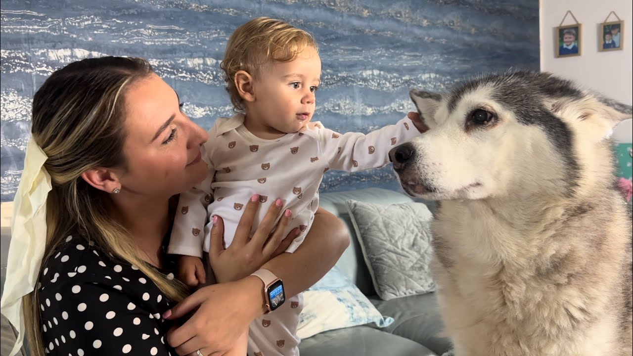 Baby Cannot Contain Excitement Meeting Millie!😭