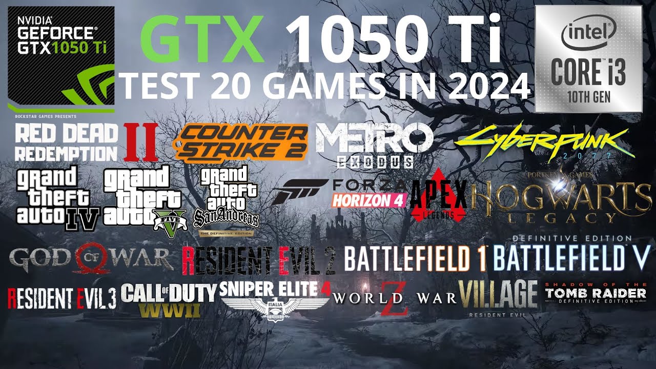 GTX 1050 Ti - Test 20 Games in 2024