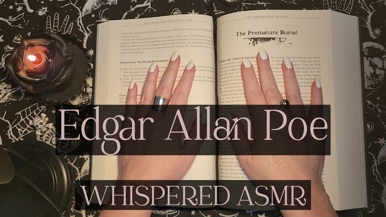 WHISPERED ASMR | Edgar Allan Poe, The Premature Burial |Clicky Whisper, Visual Tracing, Horror Story