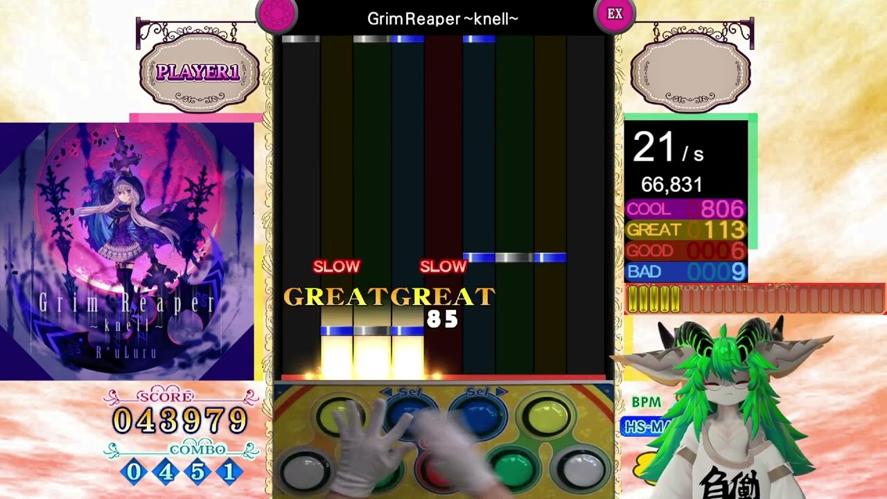 [pop'n music PMS] ●13 Grim Reaper ~knell~ HARD CLEAR AAA