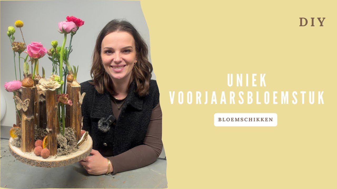 Uniek Voorjaarsbloemstuk 🌸 DIY | Cursus Bloemschikken #422| Carlein Tukkers| Voorjaarsbloemstuk
