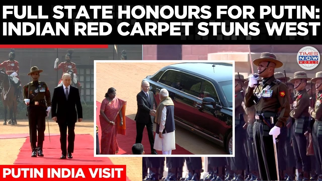PUTIN IN INDIA: FULL Grand Reception For Putin In Delhi — Guard Of Honour & Red Carpet Uncut