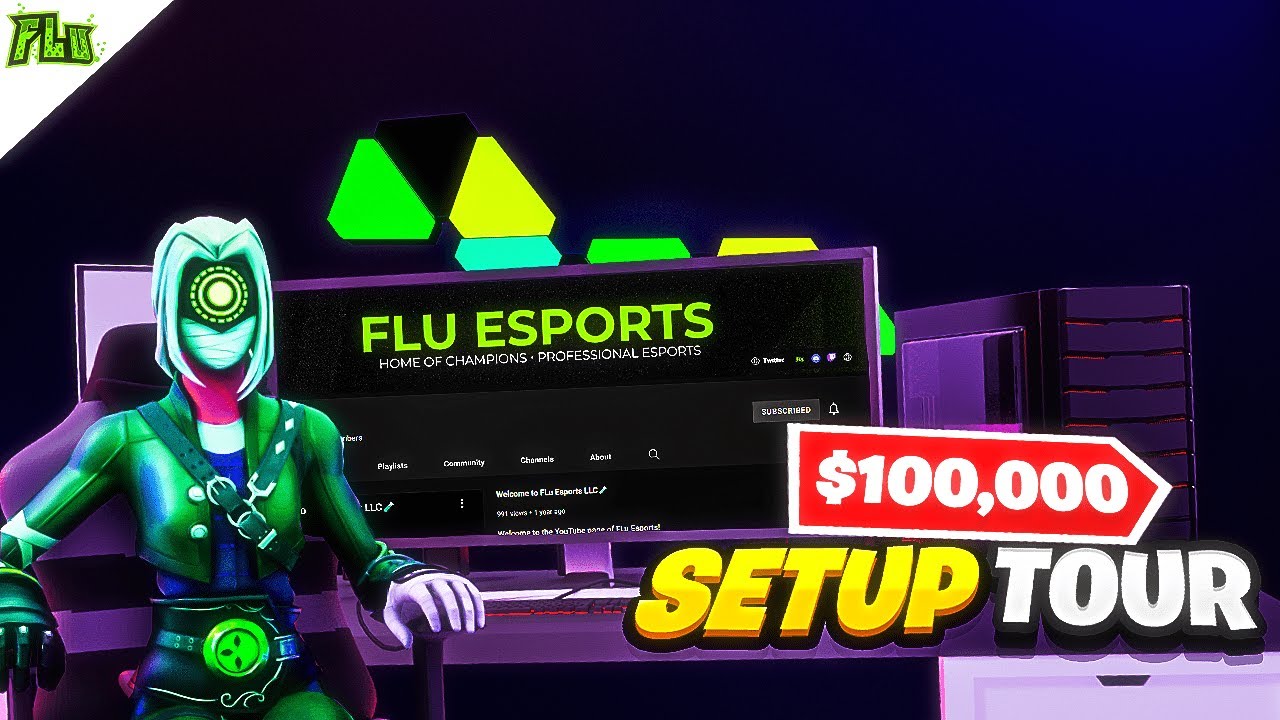 FLu Esports $100,000 Setup Tours (ft. Ama, Mystic, Jakozy, Slaet, Bliizzyy & MORE!)