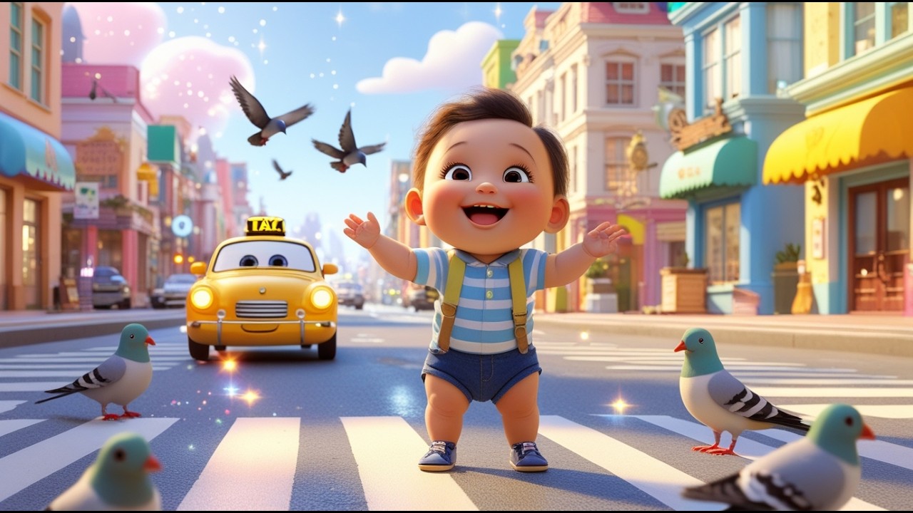 Baby Explores the Busy City 🏙️🚦 | Learn Community Helpers & Vehicles | Fun Preschool Adventure