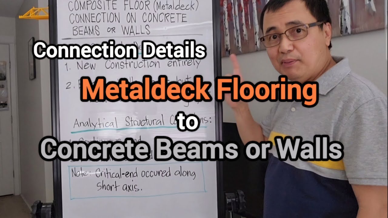 Connection Details, Metaldeck Flooring System to Concrete Beams or Walls