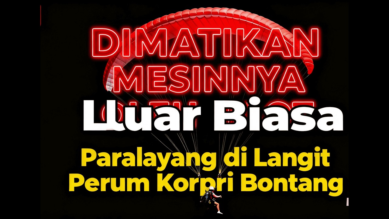 Pemandangan menyenangkan olah raga Paralayang dilangit Perum Korpri Kota Bontang
