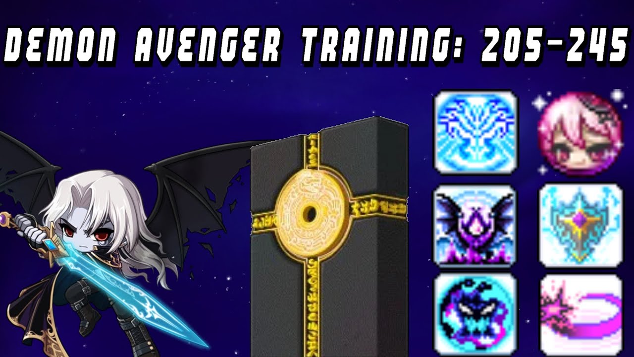 205-245 Regular Server Demon Avenger Training Rotations | MapleStory {GMS}