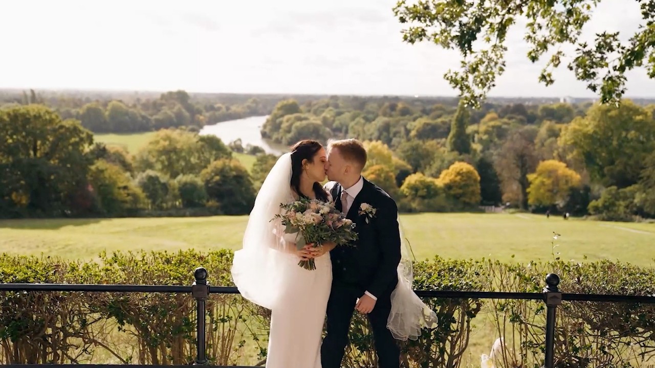 Pembroke Lodge Wedding | George & Christine | Red Ford Mustang & Richmond Park Views