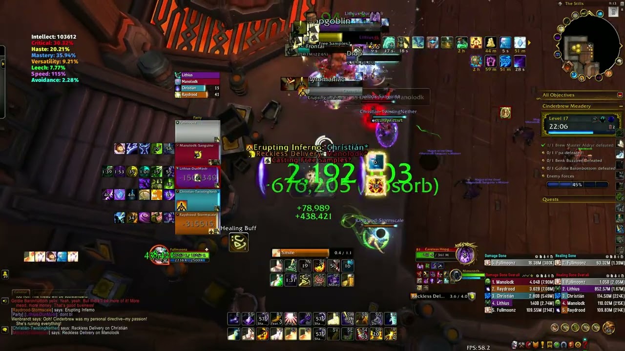 WOW TWW SEASON 2 - DISCIPLINE PRIEST - Cinderbrew Meadery - MYTHIC +17
