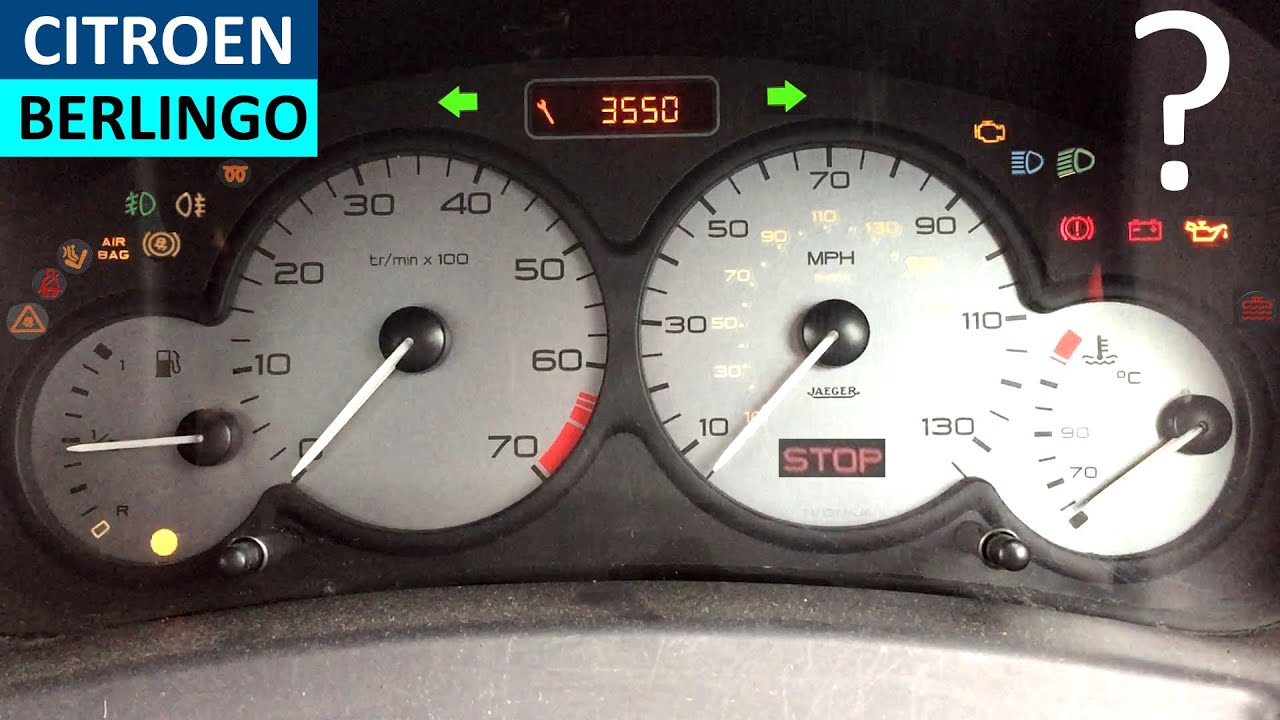 Citroen Berlingo Dashboard Warning Lights Overview