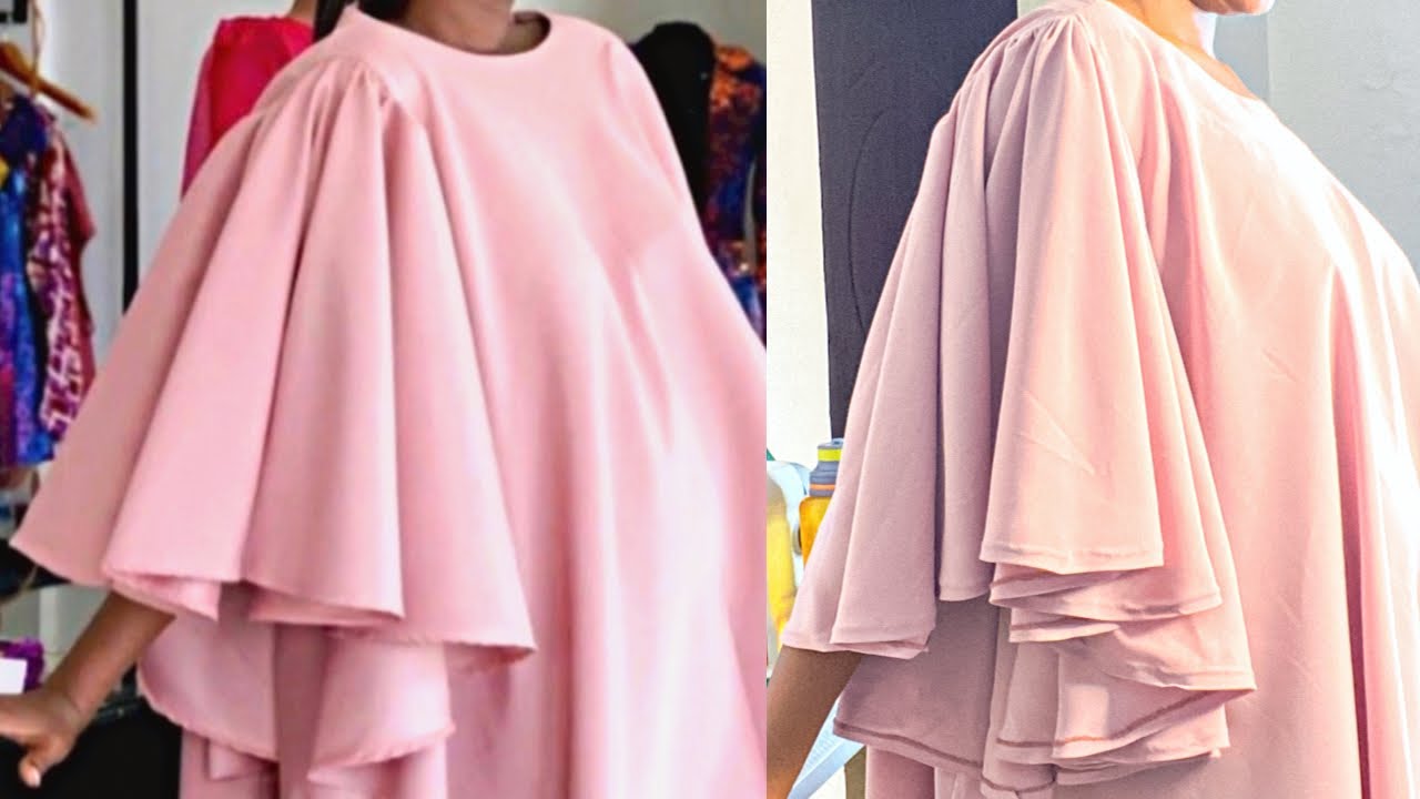 Sewing a Flare Dress with a Gathered Flare Sleeve