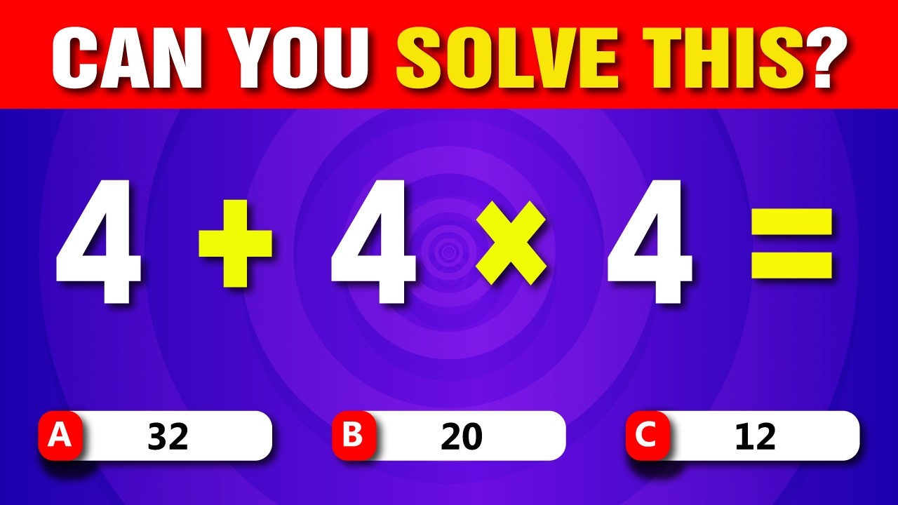 Crazy Math Puzzle Challenge 🧠🔥 | 99% Fail This Simple Math Quiz! 😱 | Quiz Cottage