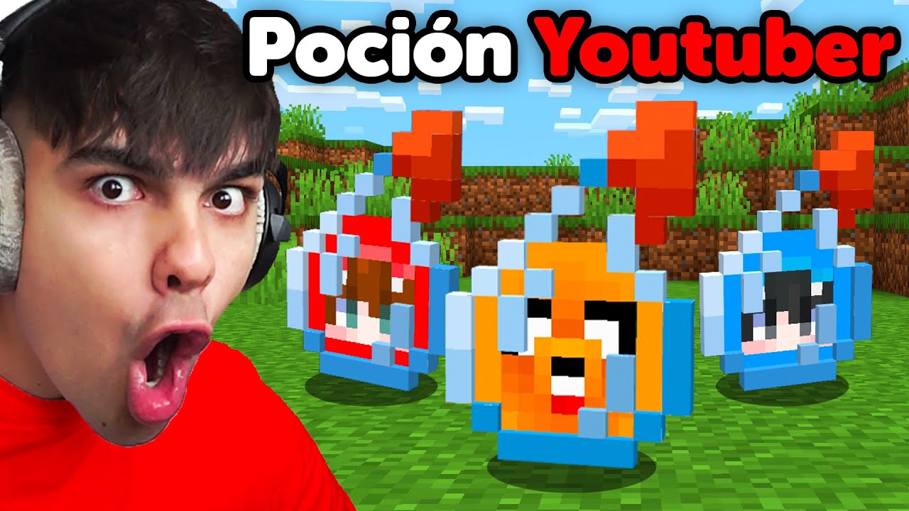 Probando las Pociones de YouTubers en Minecraft