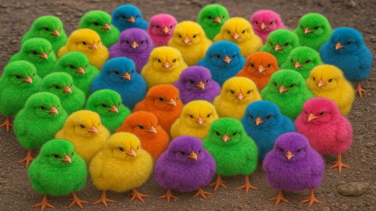Ayam Lucu, ayam warna warni, ayam rainbow, kelinci lucu, bebek lucu, ikan koi, Hewan Lucu