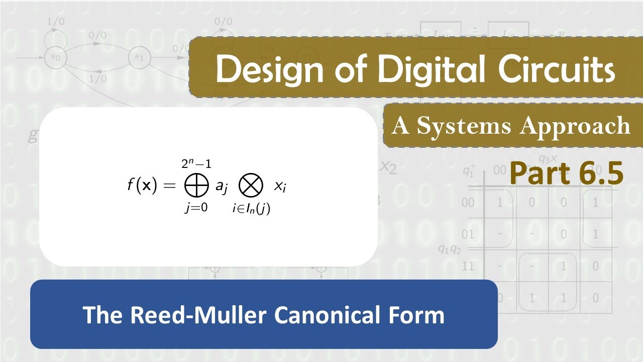 6.5 The Reed-Muller Canonical Form