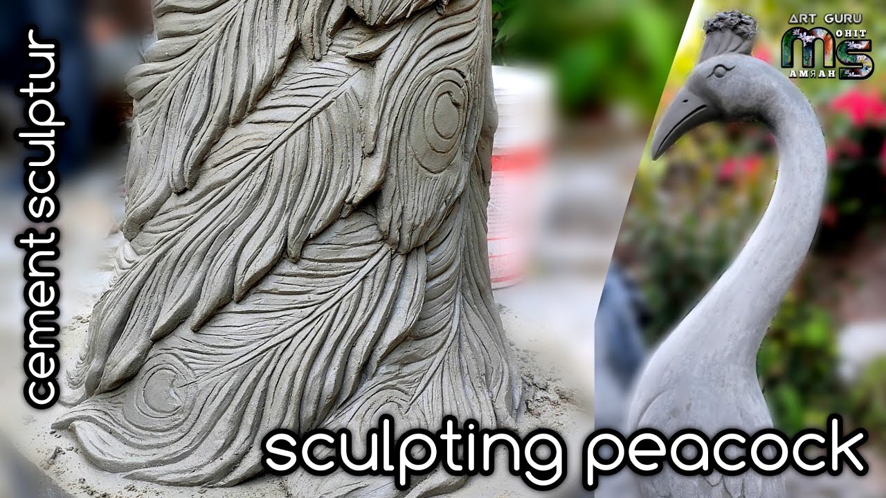 sculpting peacock / how to make peacock/ peacock cement sculptur/ by Mohit Sharma