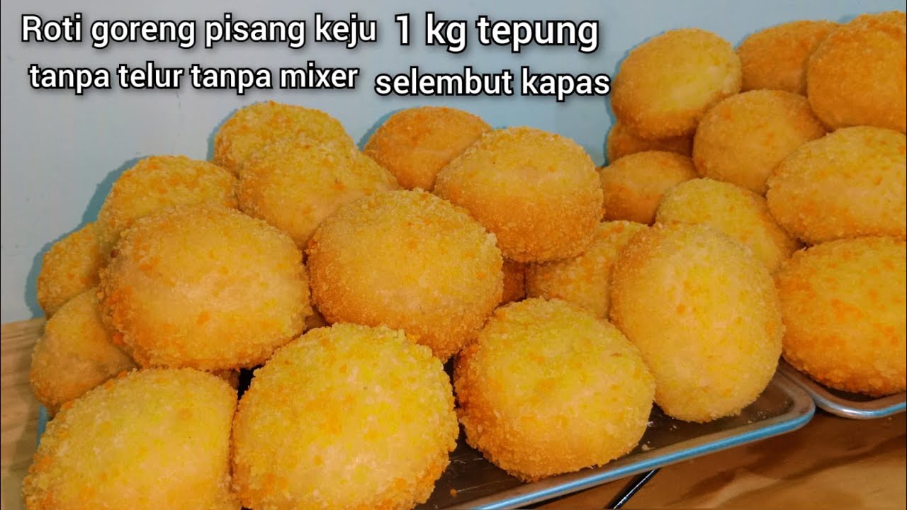 Roti goreng 1 kg tepung tanpa telur tanpa mixer