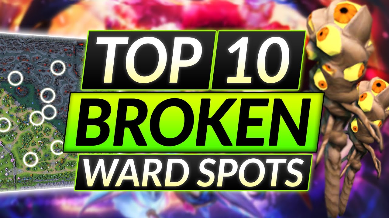 Top 10 MOST BROKEN Ward Spots that NOBODY Knows About - Vision Tips - Dota 2 Guide