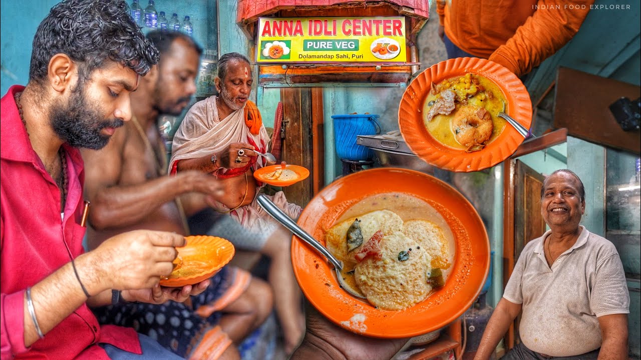 50 Years Old Anna Idli Center near Shree Jagannath Mandir, Puri | Roasted Puri | Street Food India