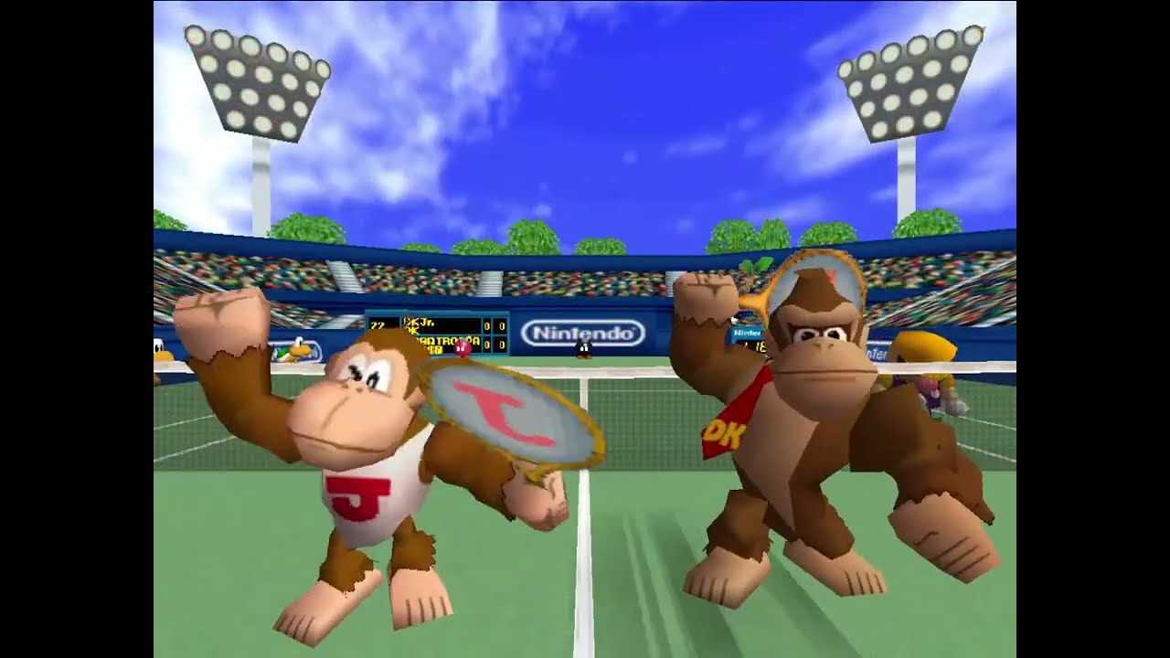 Mario Tennis 64 Doubles Rainbow Cup - Donkey Kong Jr and Donkey Kong