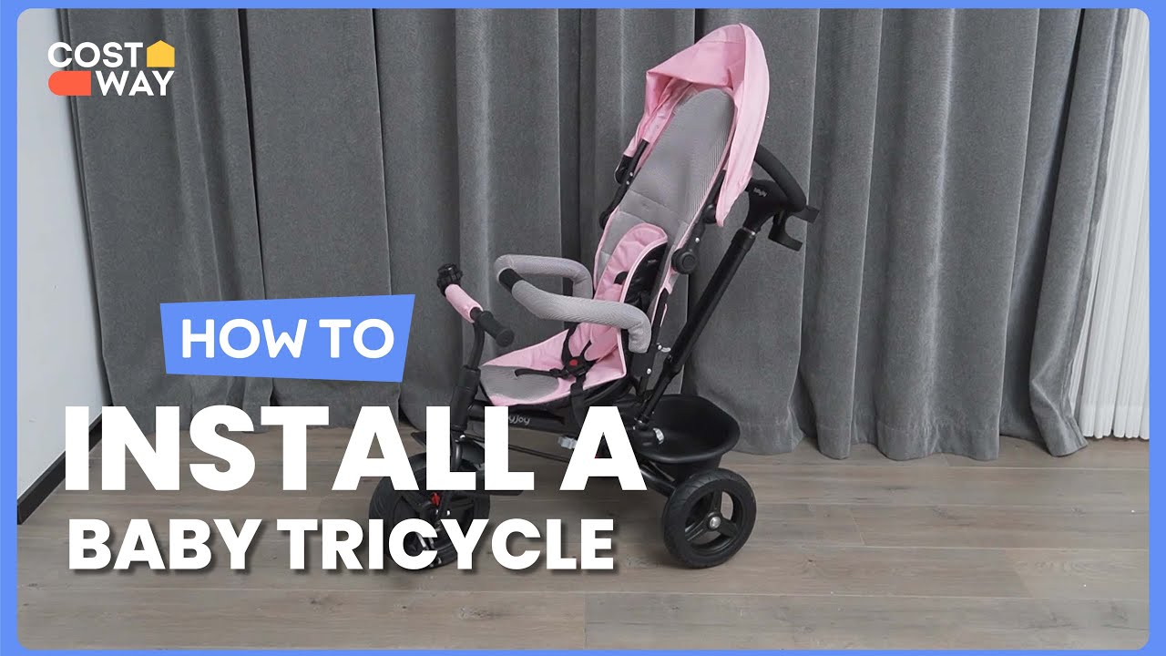 How to Install the 4-in-1 Baby Tricycle Toddler Trike with Reversible Seat | TQ10182 #costway #howto