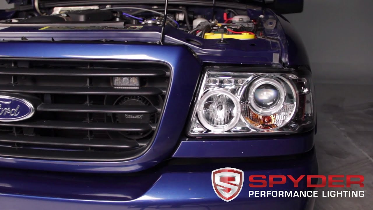 Spyder Auto Installation: 2001-11 Ford Ranger 1PC Halo Projector Headlights