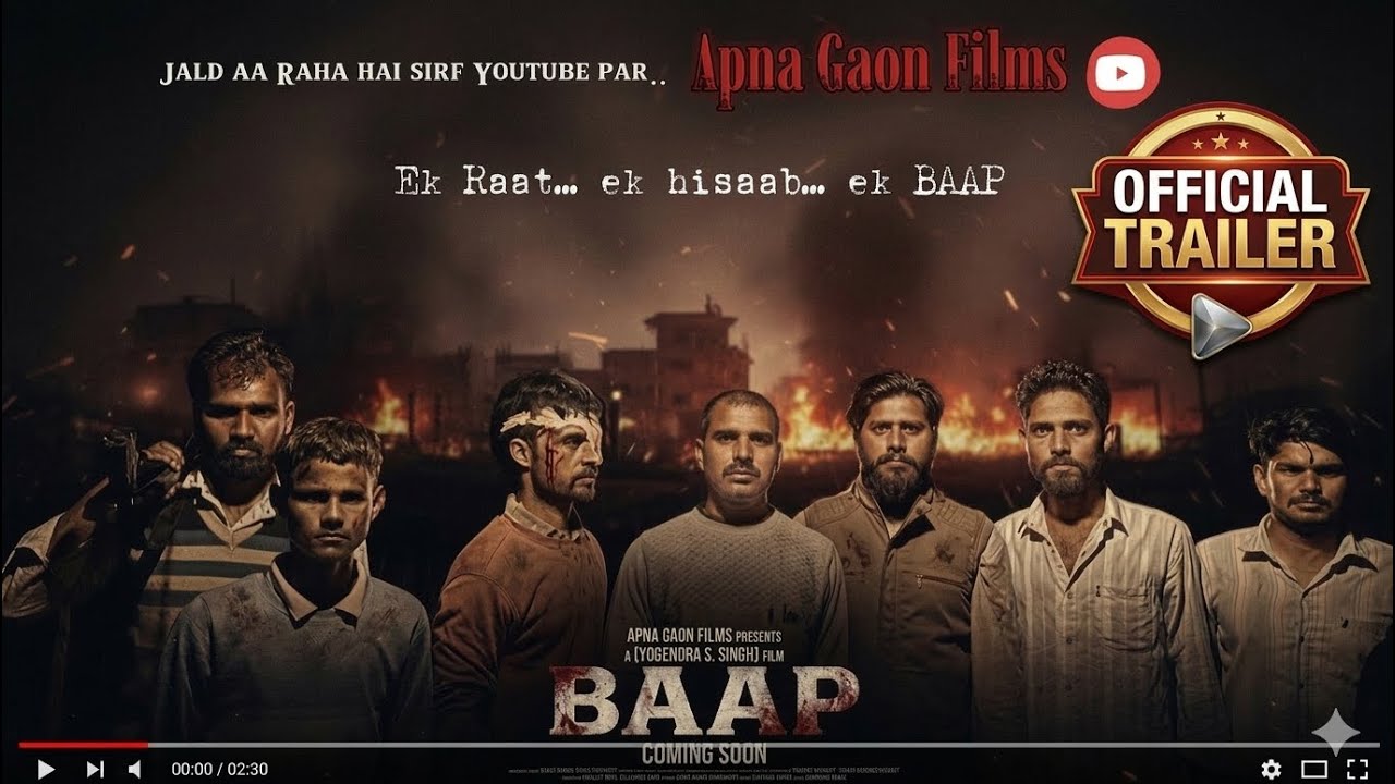 BAAP Chapter 1 - Official Trailer | Hindi Action Short Film | #baap #shortfilm #youtubevideos 
