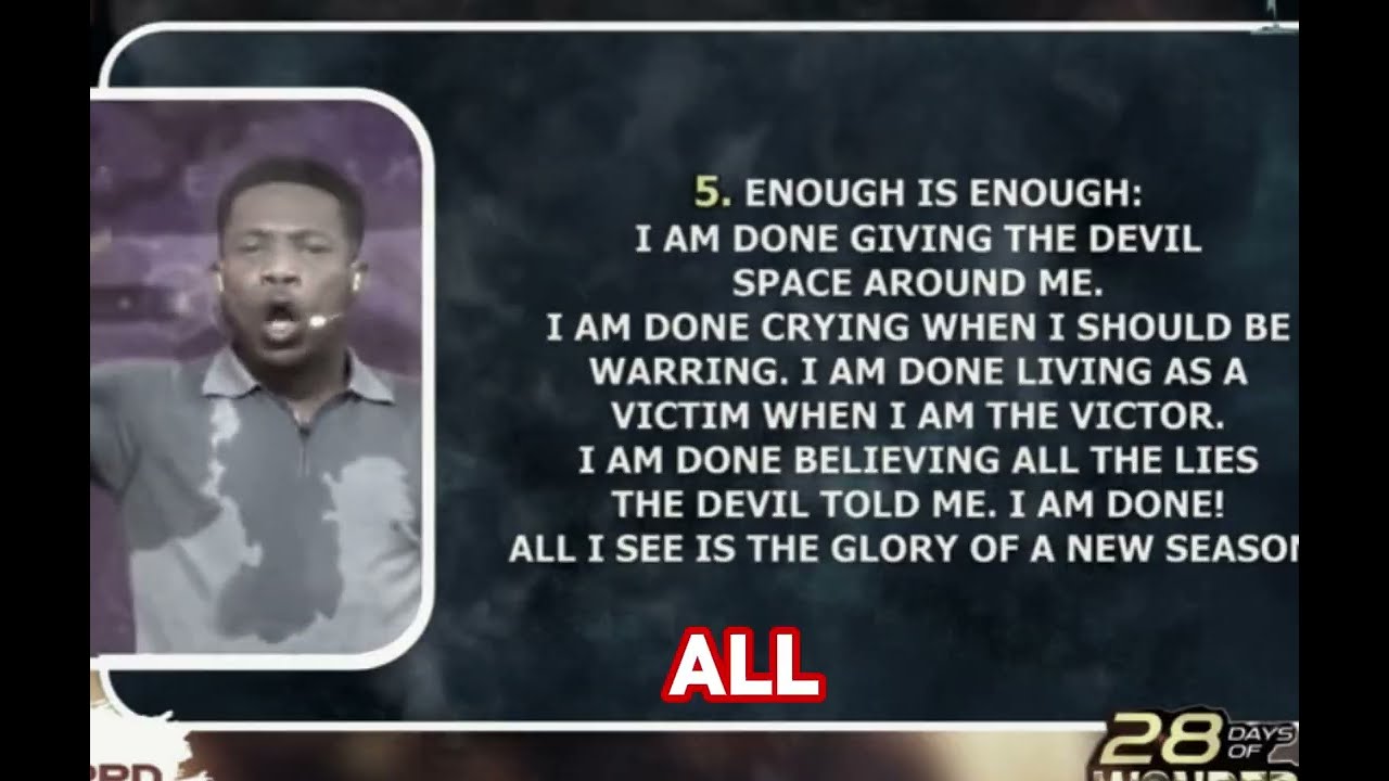 28 DAYS OF WONDERS - DAY 9 || ENOUGH IS ENOUGH || Pastor Jerry Eze