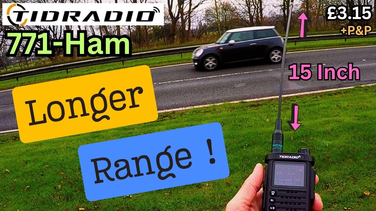 Tidradio TD771- HAM.  Long antenna. Get the extra range !