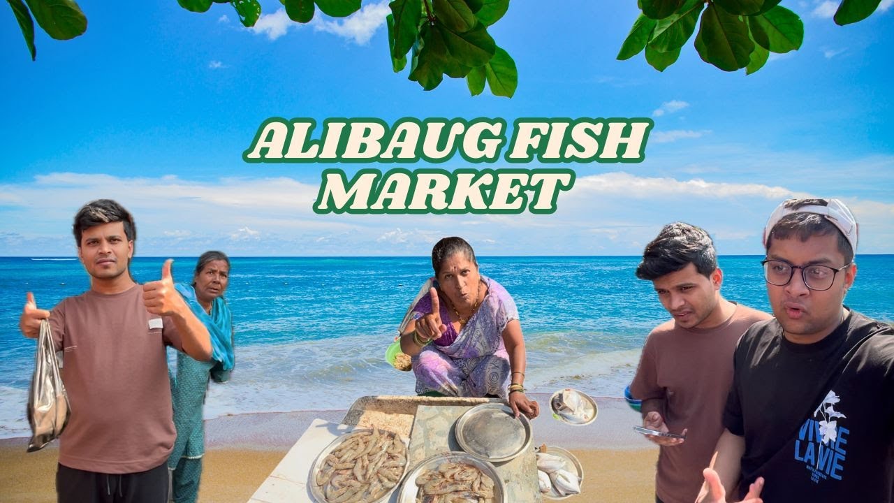 Boys from Pune at Alibaug Fish Market 🎣