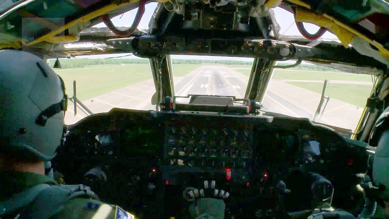 Cockpit View: B-52 Stratofortress Touch And Go. Barksdale Air Force Base.