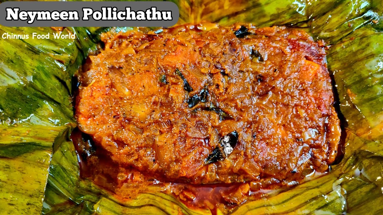 Neymeen Pollichathu|Kerala Style Fish Fry in Banana Leaf|King Fish Fry|Chinnus Food World|Recipe 97