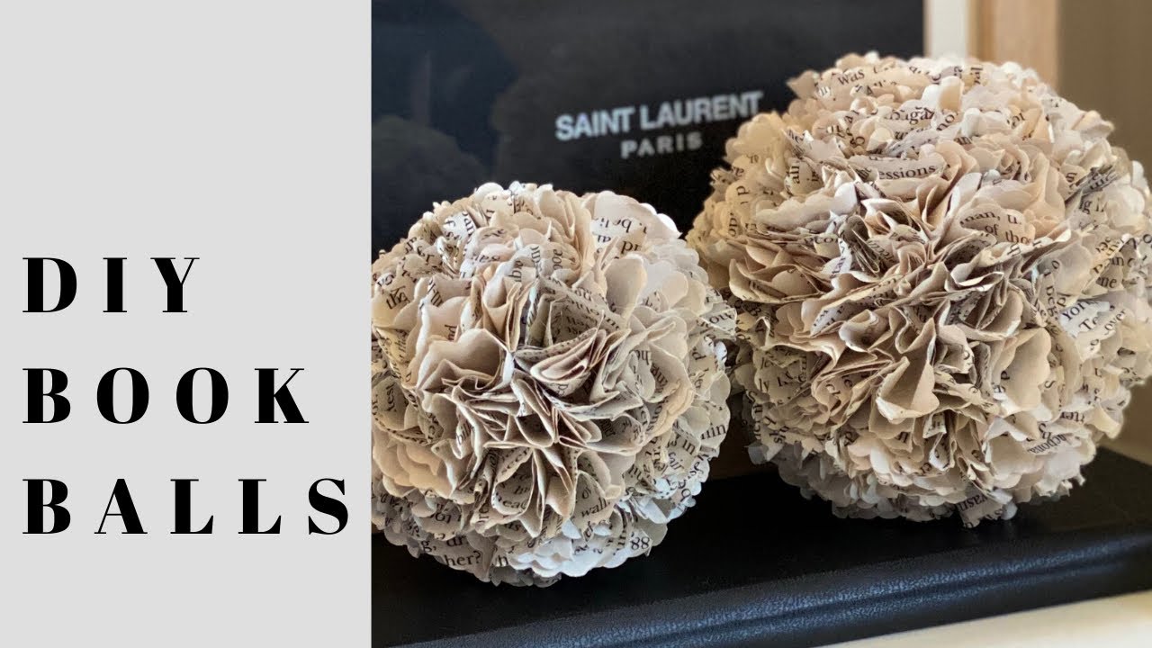 HOW TO MAKE OLD BOOK BALLS ... CHEAP! | DIY Paper Flower Balls |Shade Shannon