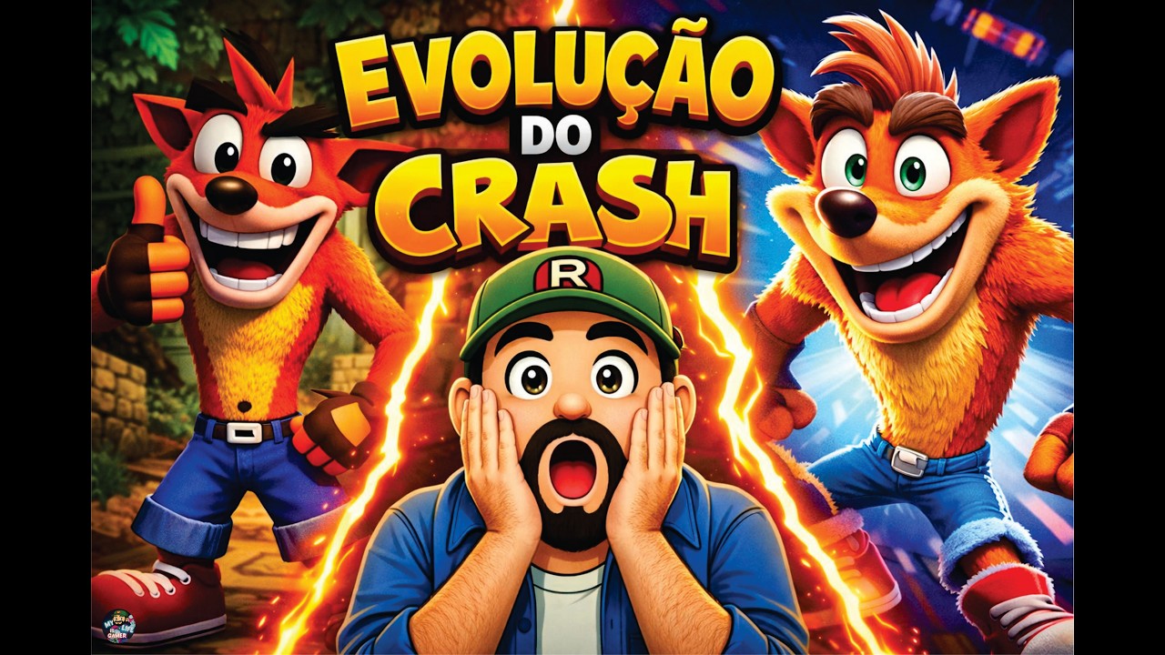 A EVOLUÇÃO COMPLETA DE CRASH BANDICOOT 1996–2024  Todos os Jogos