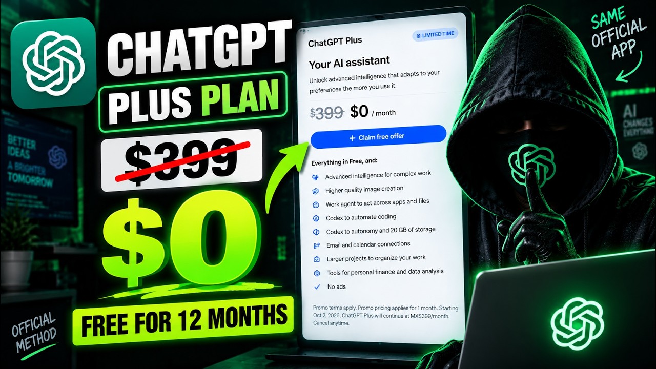 Как получить ChatGPT Plus БЕСПЛАТНО на 12 МЕСЯЦЕВ 100% ОФИЦИАЛЬНО ✅ БЕСПЛАТНЫЙ ChatGPT в ЛЮБОЙ СТ...