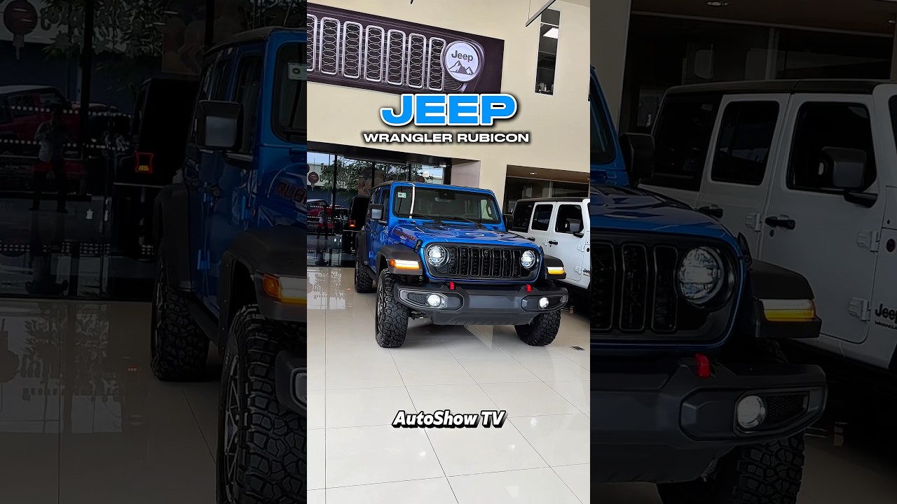 Новый Jeep Wrangler Rubicon 4x4 синего цвета, 2026 года выпуска.