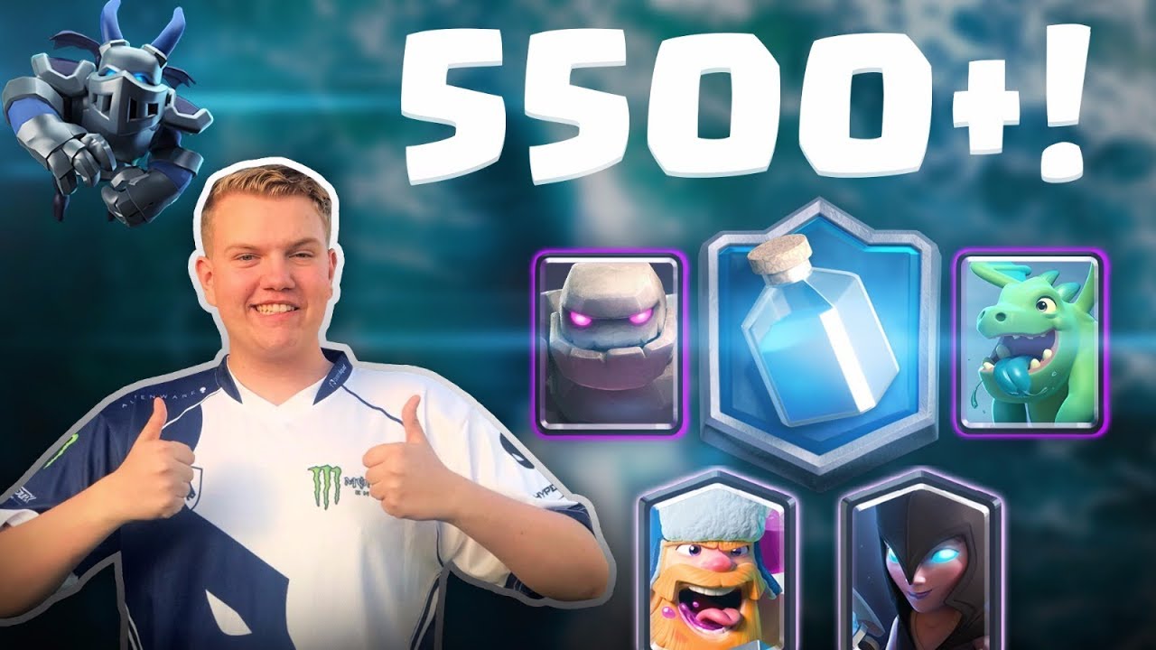 INSANE GOLEM LIGHTNING DECK! 5,500+ LIVE Ladder Gameplay - Clash Royale