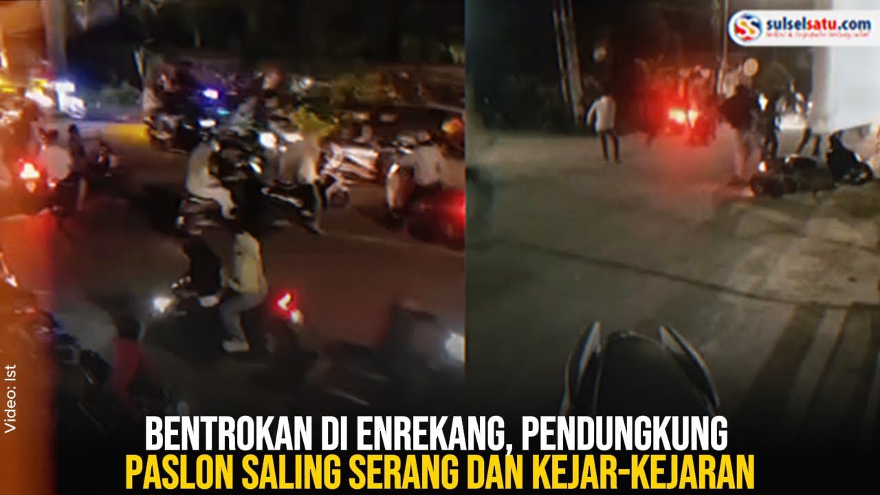 Bentrokan di Enrekang, Pendungkung Paslon Saling Serang dan Kejar-kejaran