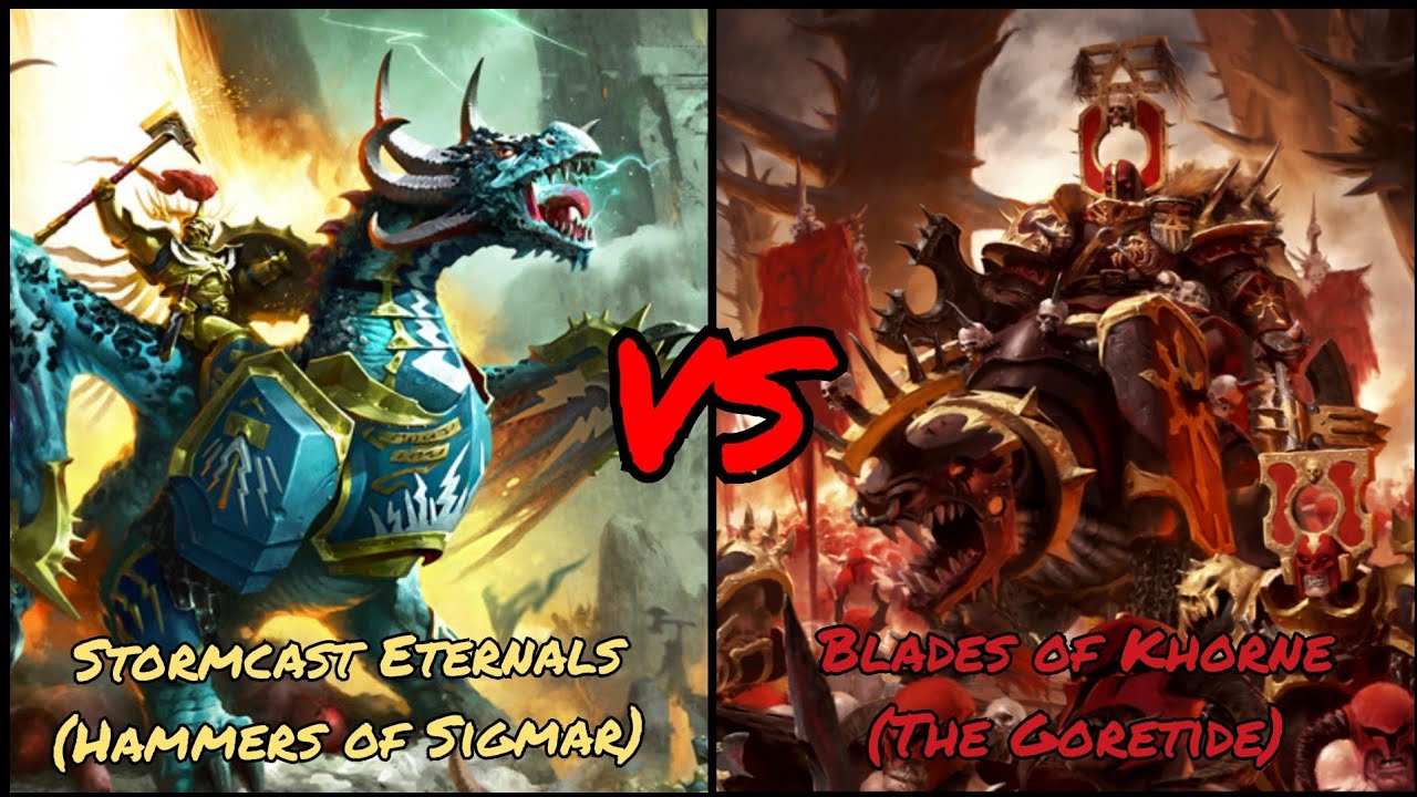 Age of Sigmar 2000pt Battle Report: NEW Stormcast Eternals (Hammers of Sigmar) vs Blades of Khorne