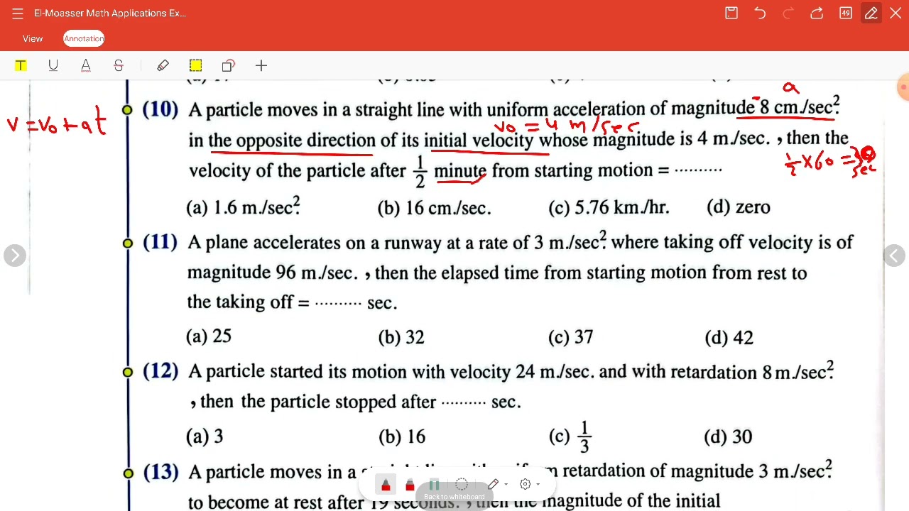 ex 2 dinamics un acceleration even