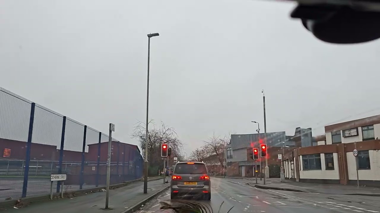 Live driving in Leicester, London. United Kingdom. 