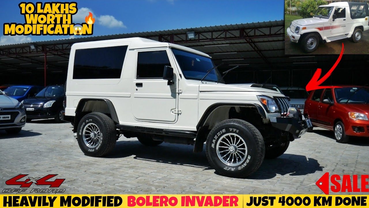 Fully Modified Bolero For sale💥 | 10Lakh Worth Modification💸 | Converted to 4x4 Car🤯 | #modified